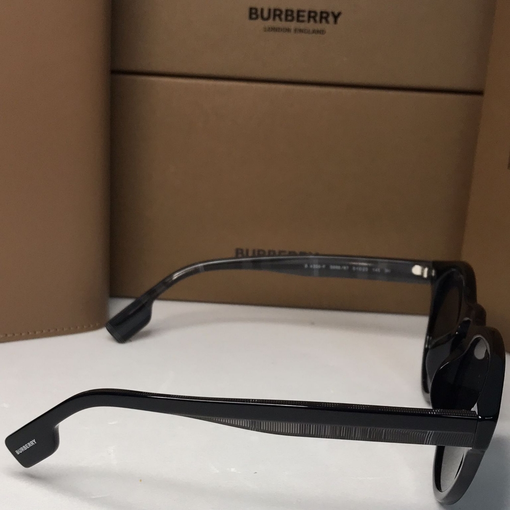 New - 💯 Original  BURBERRY BE4359 REID Black  Round  sunglasses - Picture 8 of 12